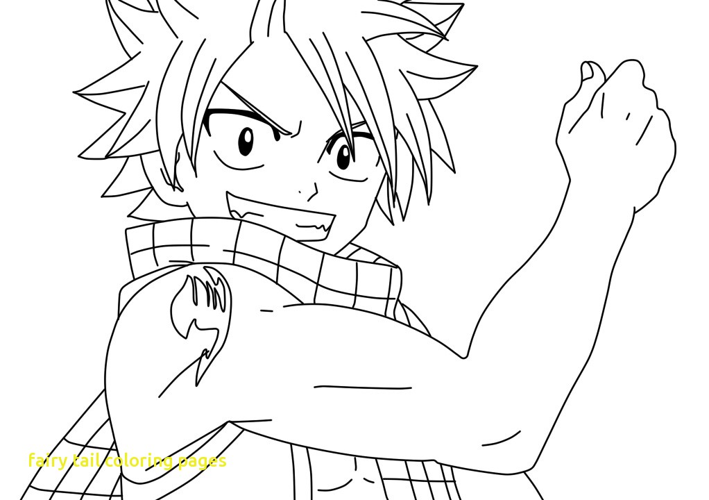 Dibujo de Natsu Dragón Cola de Hadas Asesino para Colorear y Imprimir