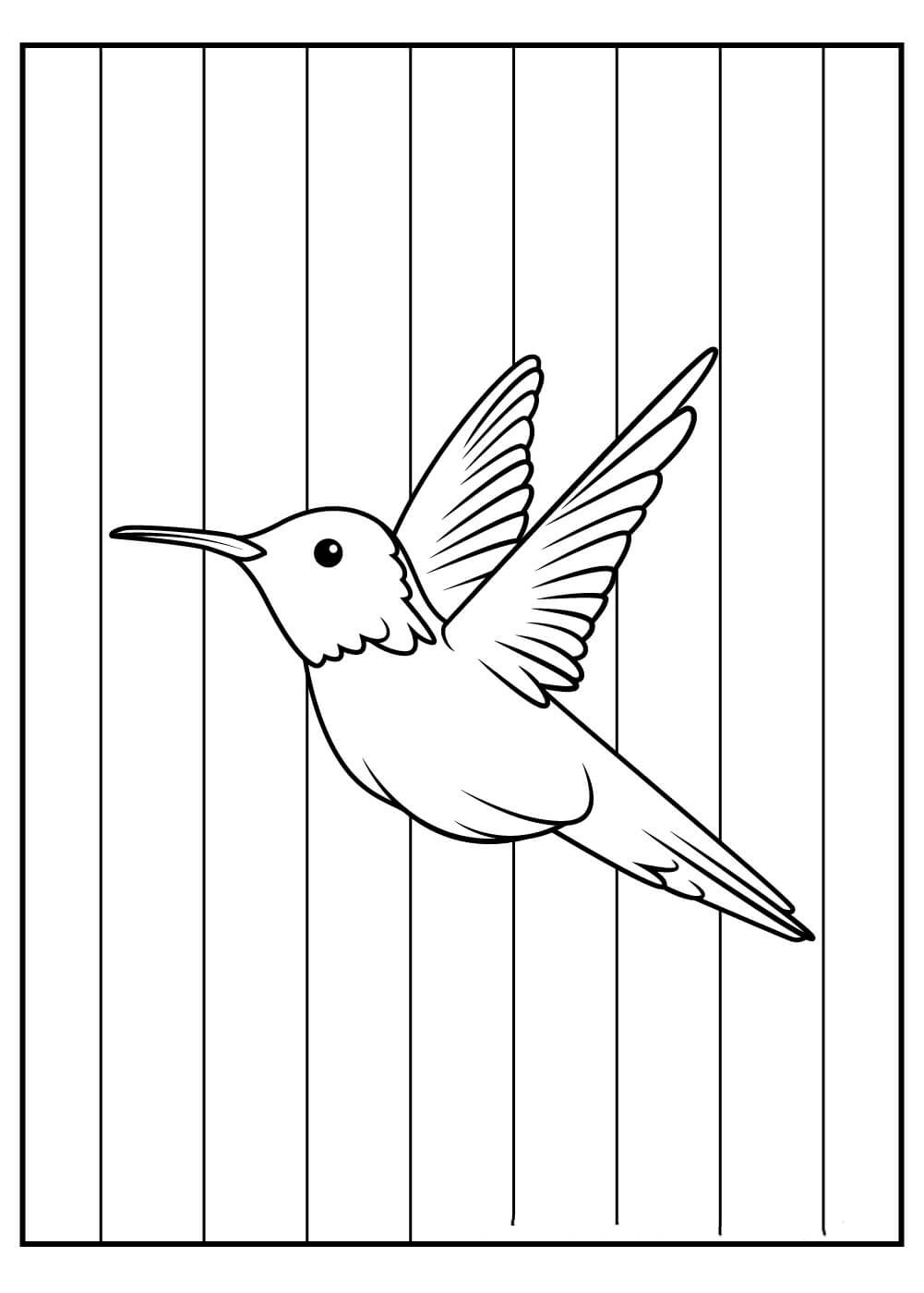 dibujo colibri zentangle para imprimir y colorear