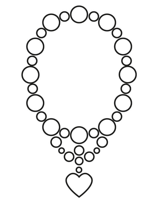 Dibujo de Collares Sencillos para Colorear y Imprimir