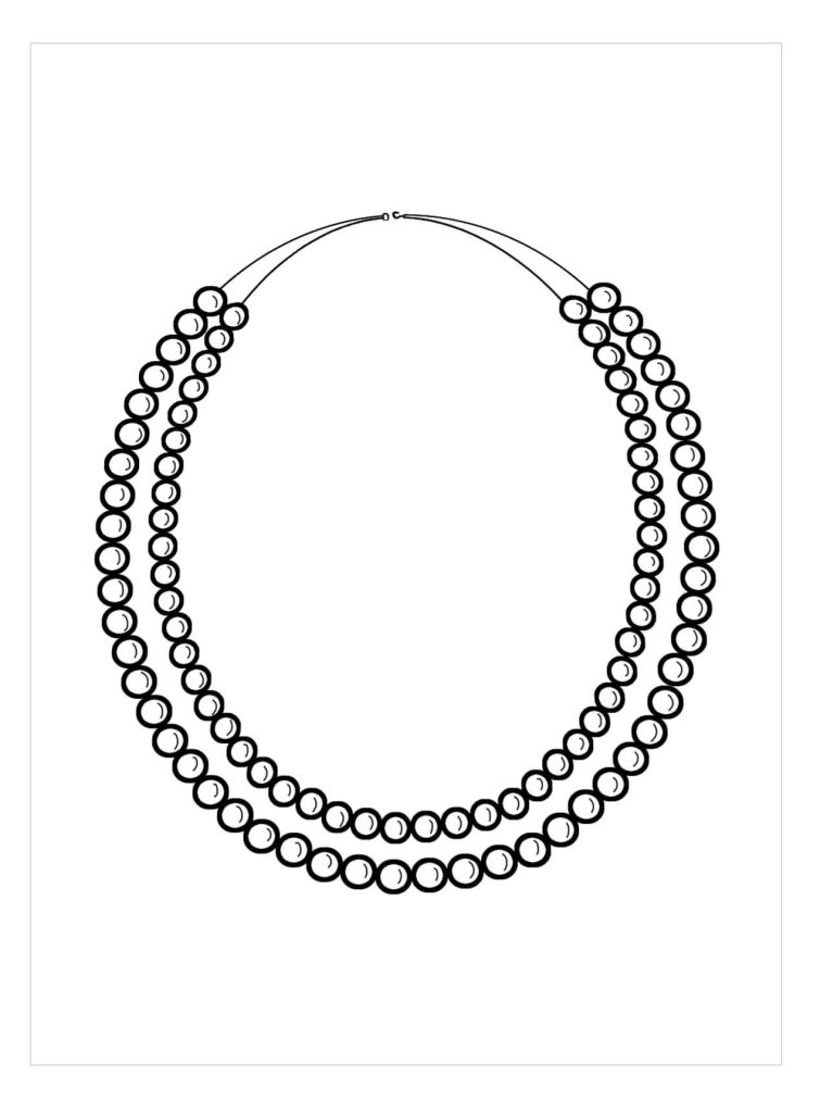 Dibujo de Collares y Otras Joyas para Colorear y Imprimir