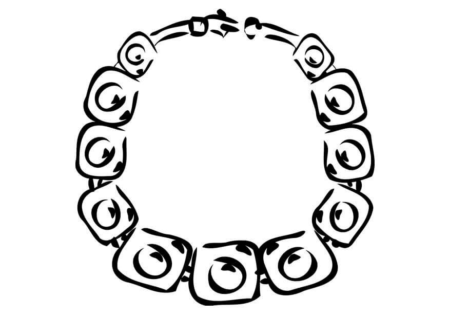 Dibujo de Dibujo Collares para Colorear y Imprimir