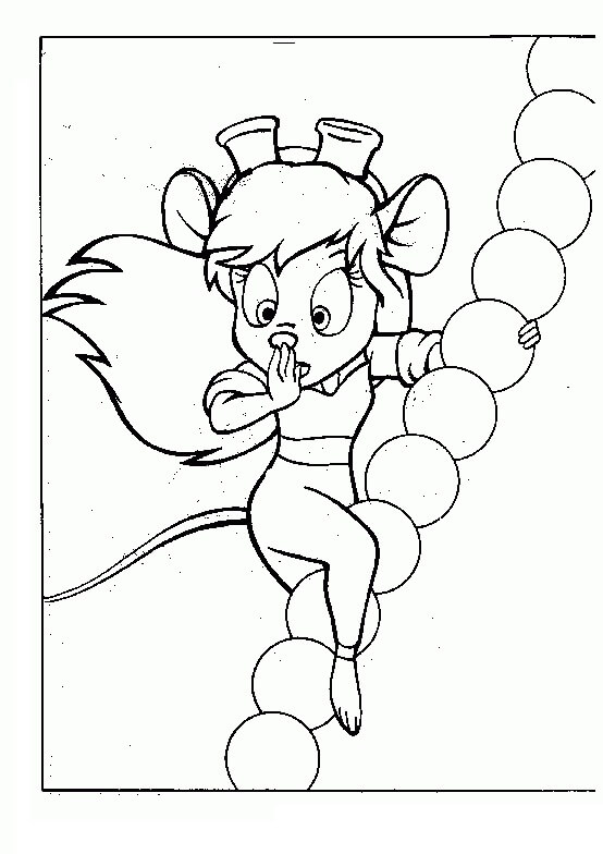 Dibujo de Gadget En Un Collar para Colorear y Imprimir