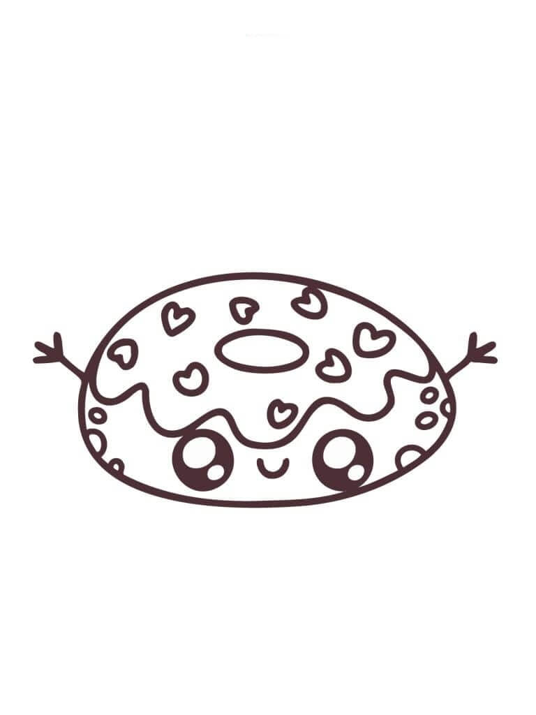 dibujo una bebida kawaii para colorear