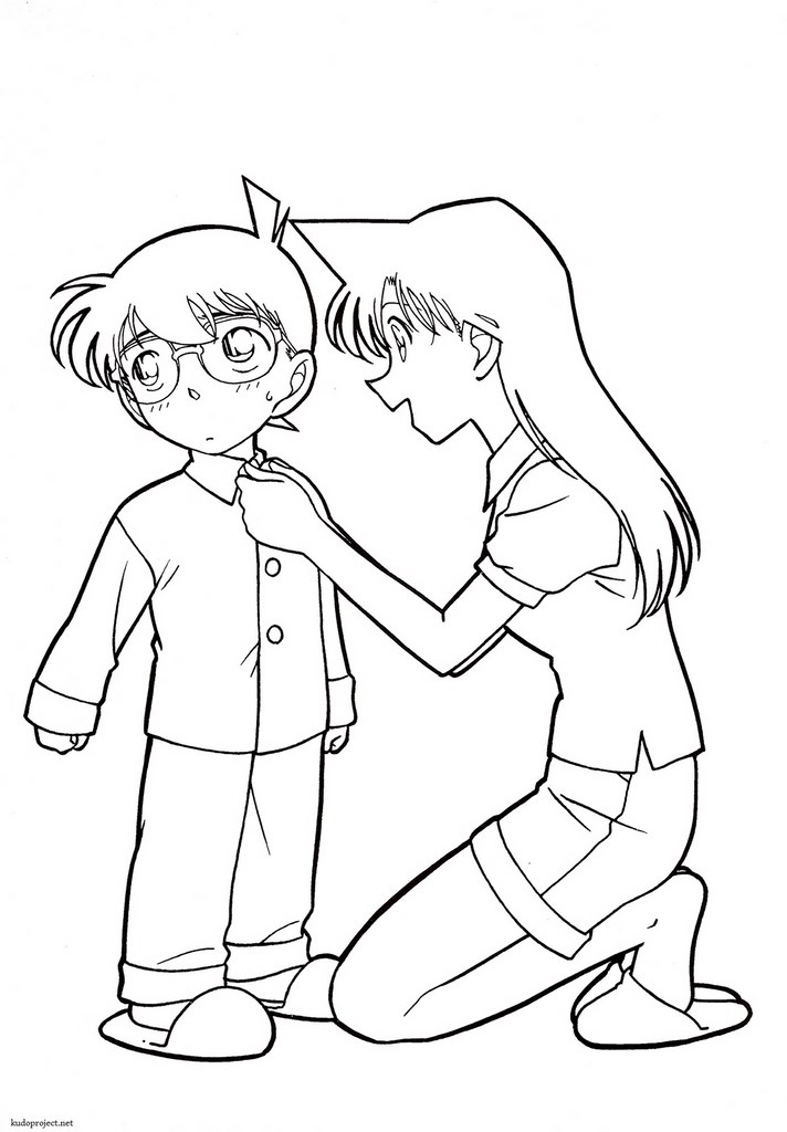 Dibujo de Encantador Conan Ran para Colorear y Imprimir