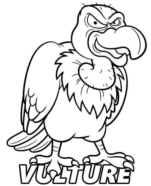 Dibujo de Cóndor Enojado para Colorear y Imprimir