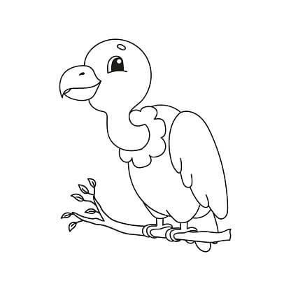 Dibujo de Pequeño Cóndor para Colorear y Imprimir