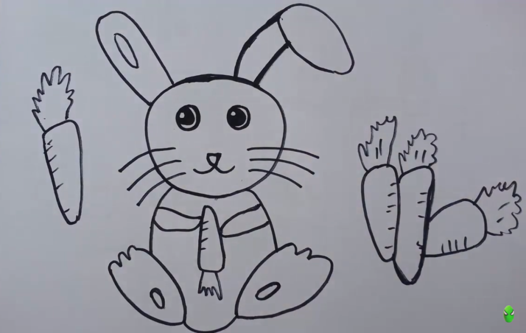 Dibujo de Conejo de Brillo para Colorear y Imprimir