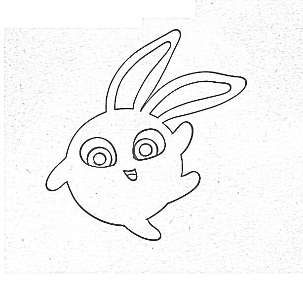 Dibujo de Conejitos Tolva Soleado para Colorear y Imprimir