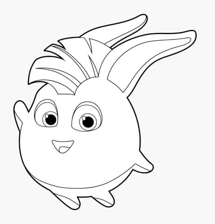 Dibujo de Turbo de Conejitos Soleados para Colorear y Imprimir