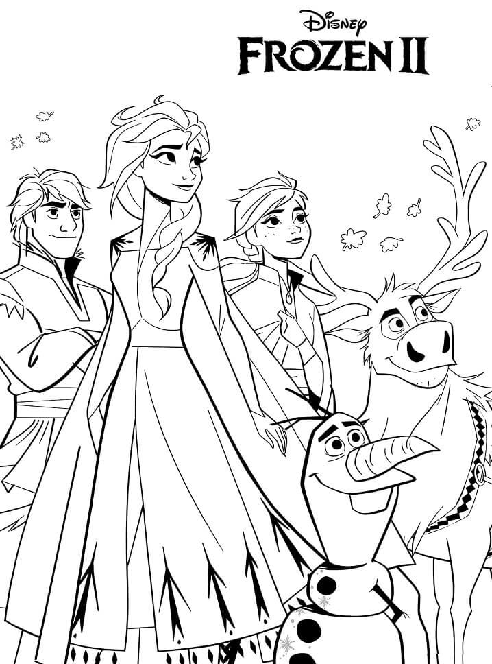 Dibujo de Disney Congelado 2 para Colorear y Imprimir