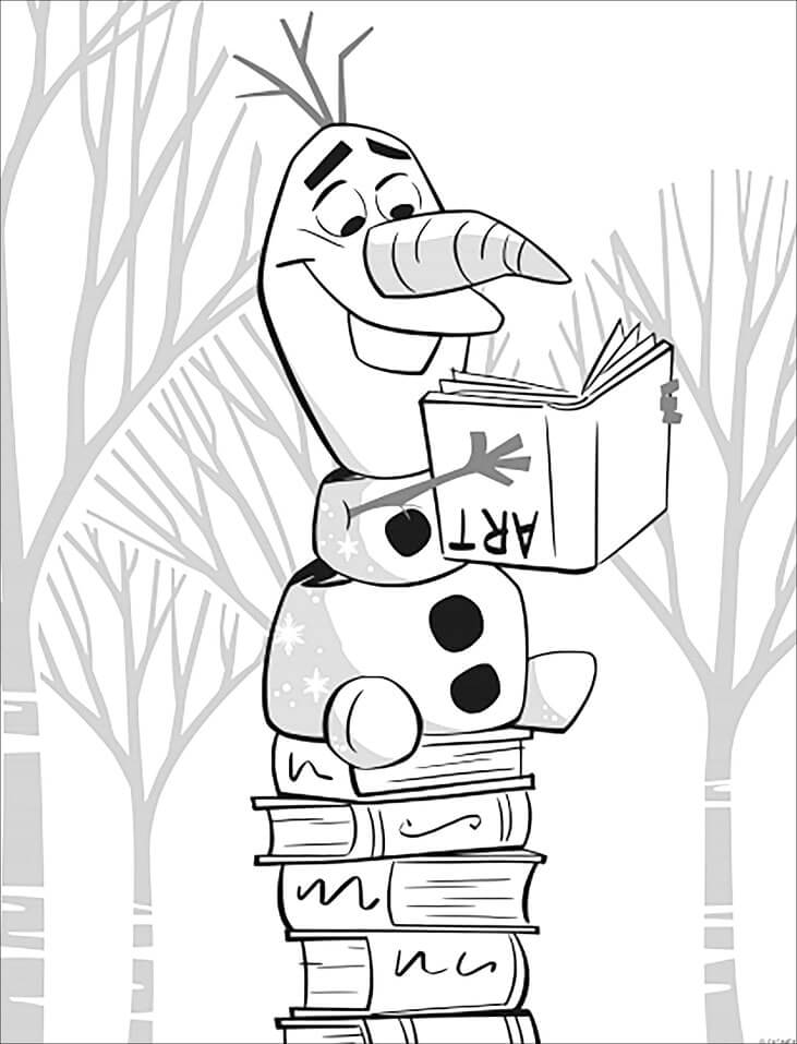 Dibujo de Olaf Congelado 2 para Colorear y Imprimir
