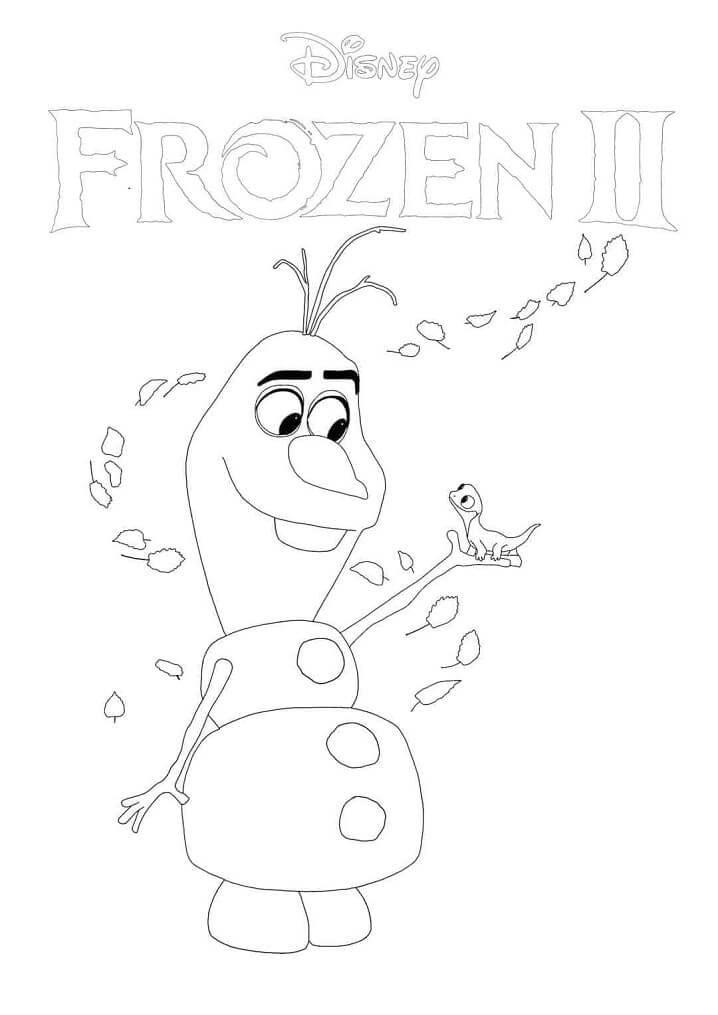 Dibujo de Olaf y Bruni Congelado 2 para Colorear y Imprimir