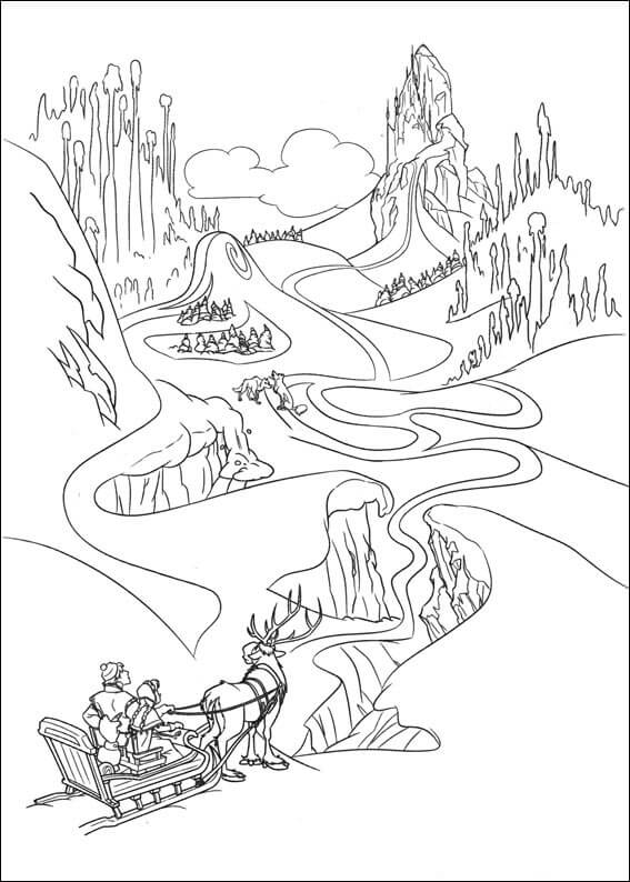 Dibujo de Hermoso Paisaje para Colorear y Imprimir
