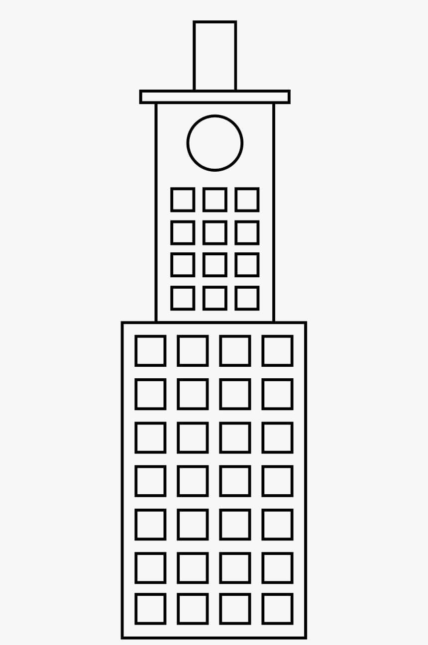 Dibujo de Buen Edificio para Colorear y Imprimir