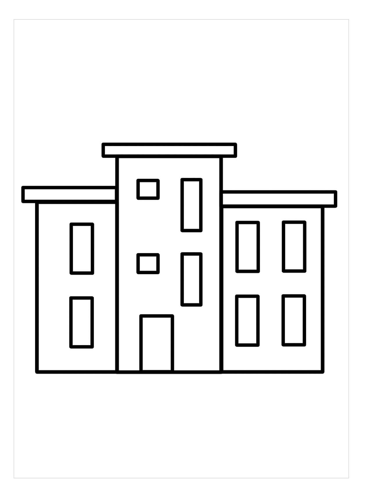 Dibujo de Construcción Fácil para Colorear y Imprimir