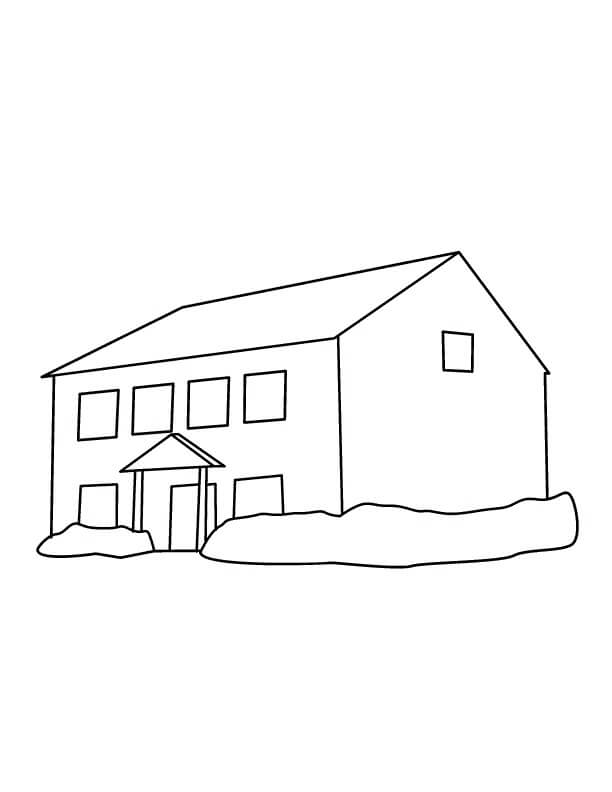 Dibujo de Edificio Perfecto para Colorear y Imprimir
