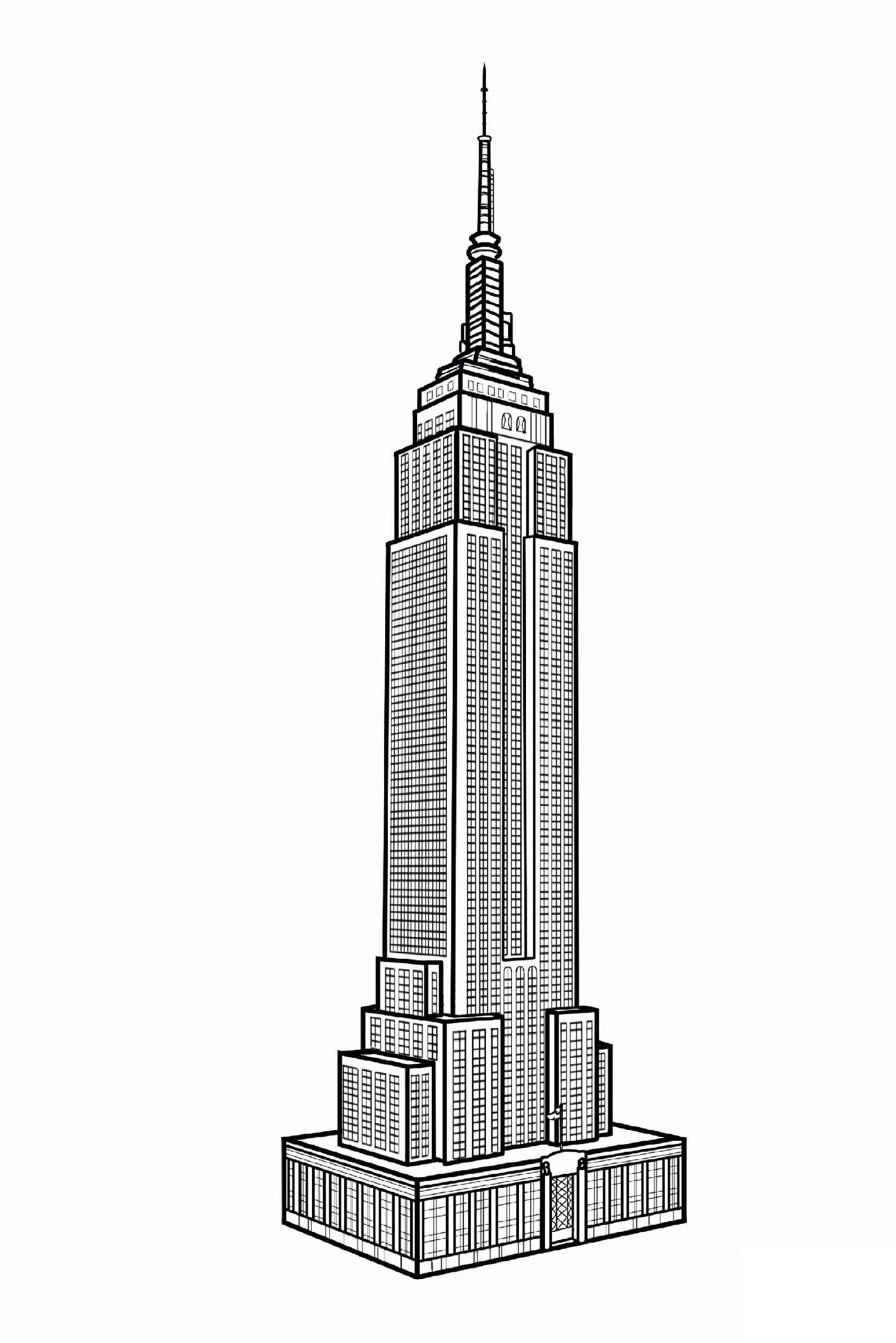 Dibujo de El Edificio Es para Adultos para Colorear y Imprimir