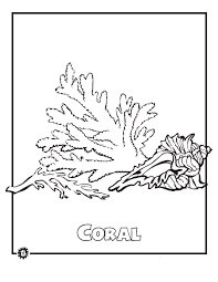 Dibujo de Coral Animal En Peligro de Extinción para Colorear y Imprimir