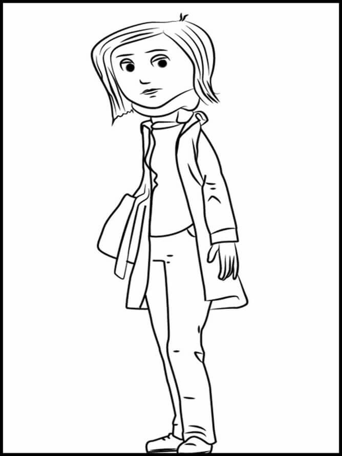 Dibujo de Dama Coraline para Colorear y Imprimir