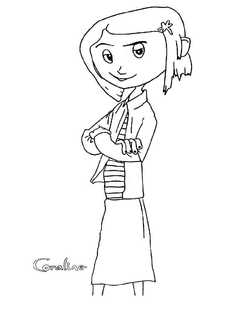 Dibujo de ¡Feliz Coraline para Colorear y Imprimir