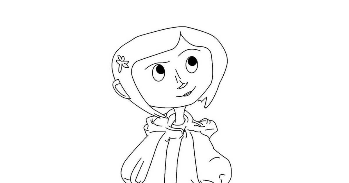 Dibujo de Hermosa Coraline para Colorear y Imprimir