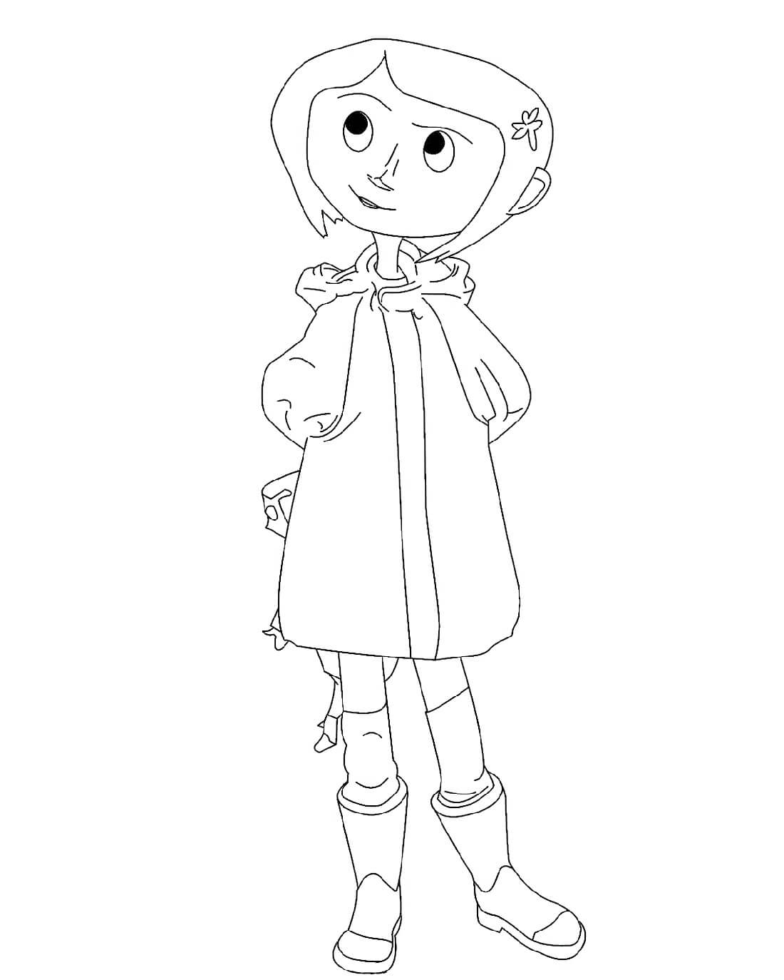 Dibujo de Linda Coraline para Colorear y Imprimir