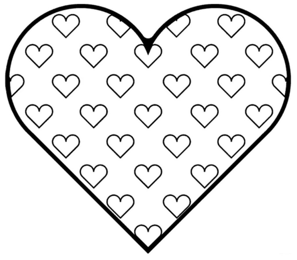 Dibujo de Lindo Corazón para Colorear y Imprimir