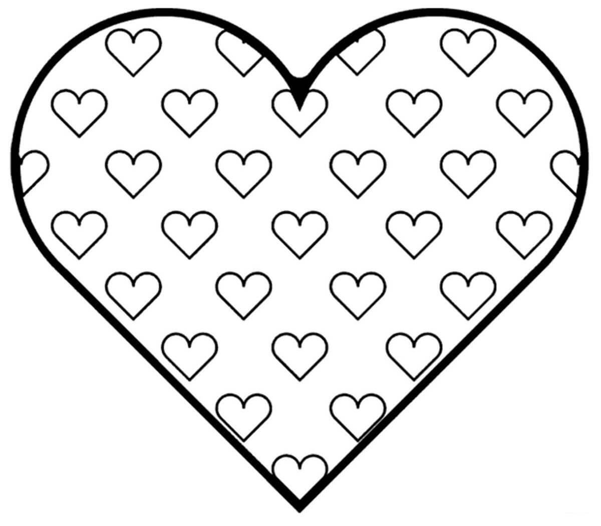 Dibujo de Lindo Corazón para Colorear y Imprimir
