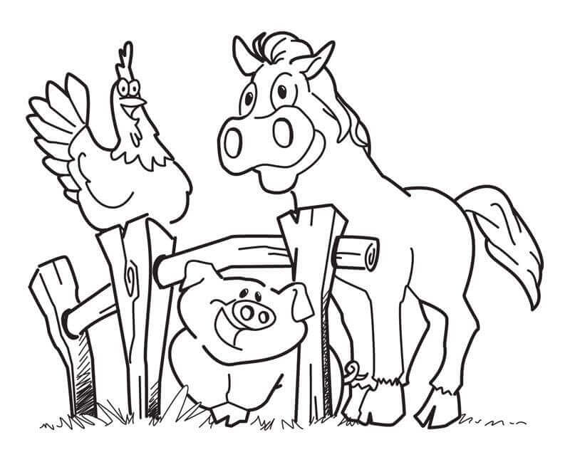Dibujo de Lindo Corral para Colorear y Imprimir