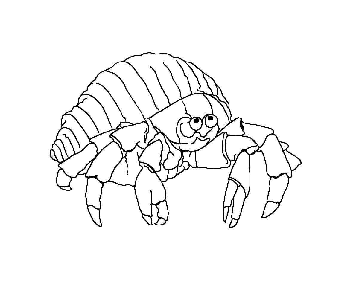 Dibujo de Cangrejo Libre para Colorear y Imprimir
