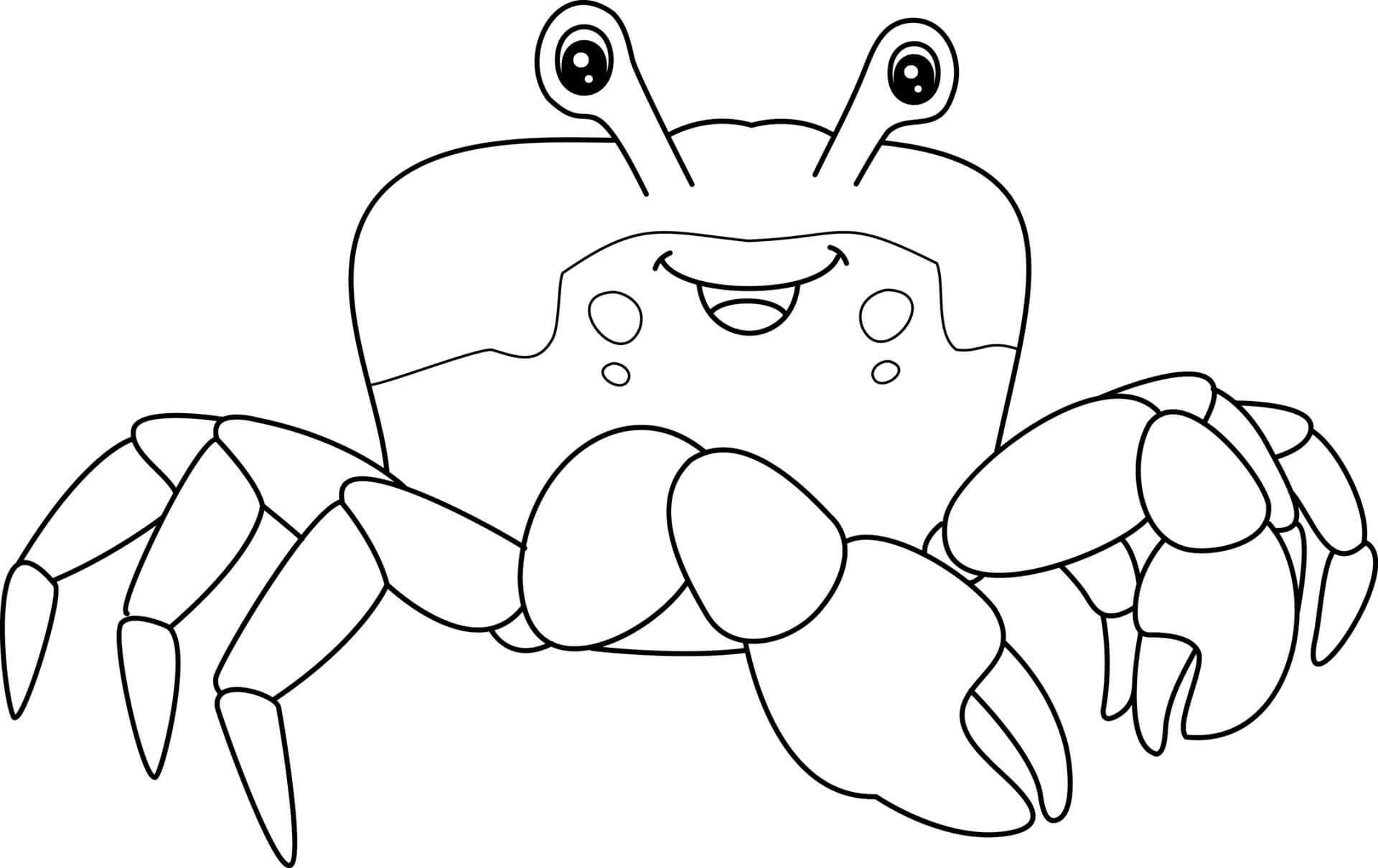 Dibujo de Cangrejo Rojo Jamaiquino para Colorear y Imprimir