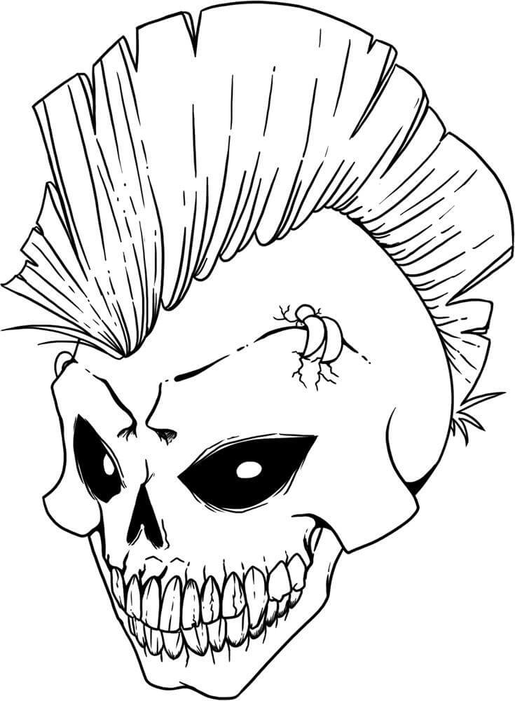 Dibujo de Calaveras Geniales para Colorear y Imprimir