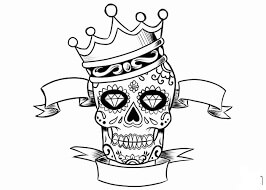 Dibujo de Rey Calavera para Colorear y Imprimir