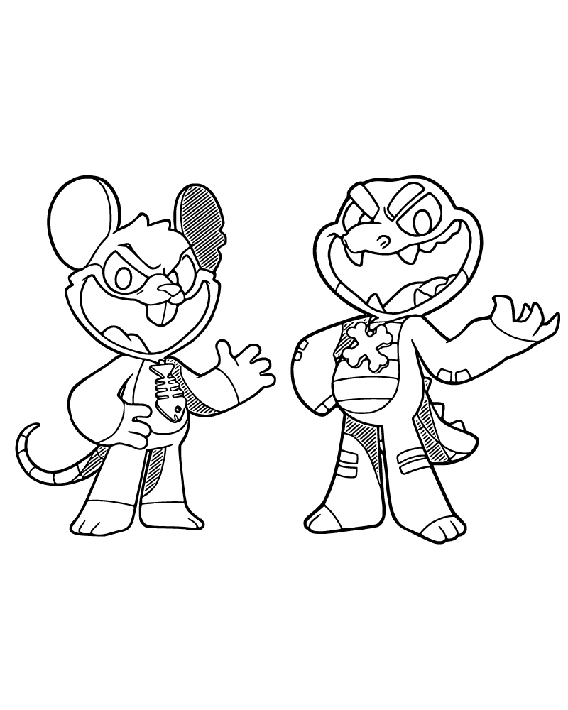 Dibujo de Nightmare Critters Character Coloring Page para Colorear y Imprimir