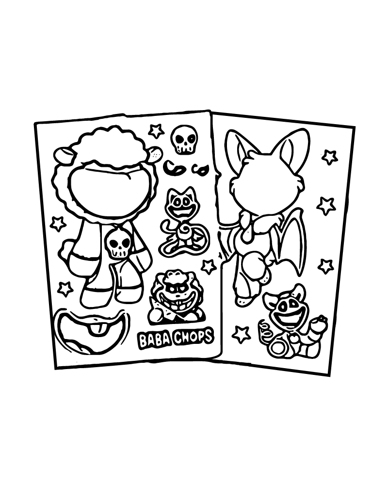 Dibujo de Nightmare Critters Coloring Book Download para Colorear y Imprimir
