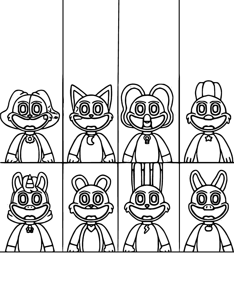 Dibujo de Nightmare Critters Pdf Coloring Page para Colorear y Imprimir