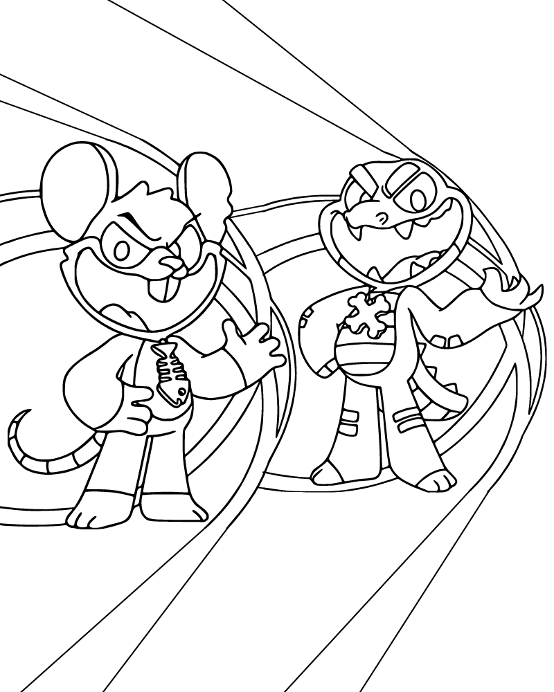 Dibujo de Nightmare Critters Printable Activity Sheet para Colorear y Imprimir