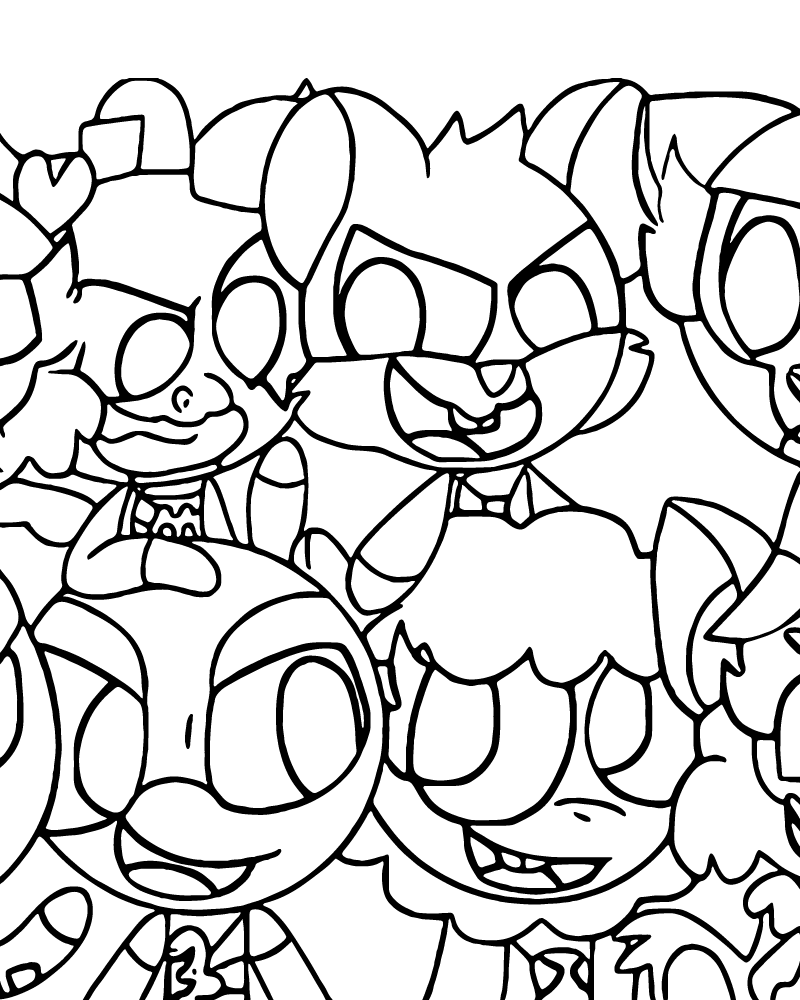 Dibujo de Poppy Playtime 4 Nightmare Critter Coloring Page para Colorear y Imprimir