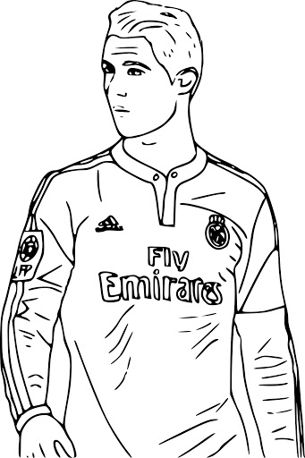 Dibujo de Enfréntate a Cristiano Ronaldo para Colorear y Imprimir