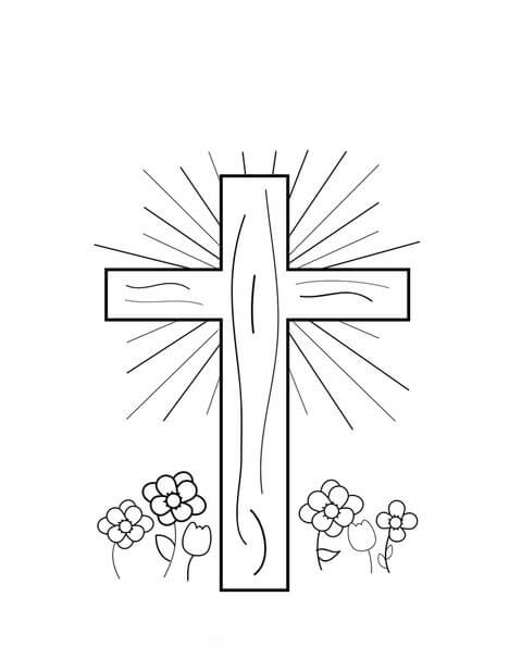 Dibujo de Bonita Cruz para Colorear y Imprimir