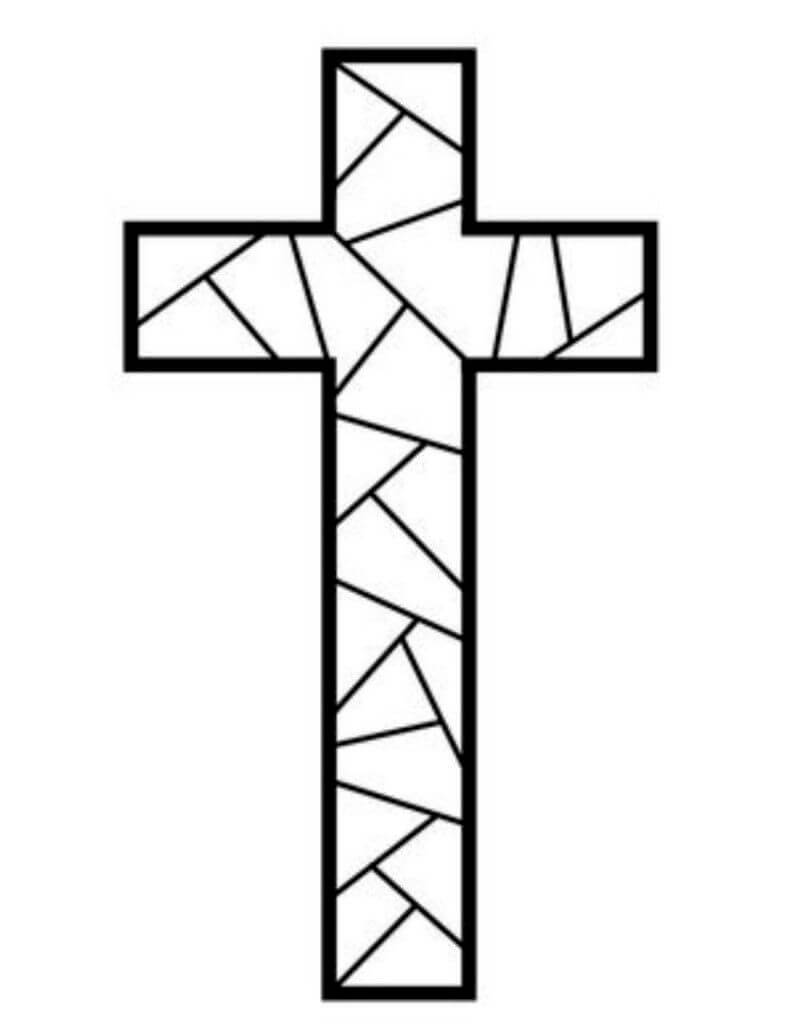 Dibujo de Cruz Básica para Colorear y Imprimir