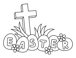 Dibujo de Cruz de Pascua para Colorear y Imprimir