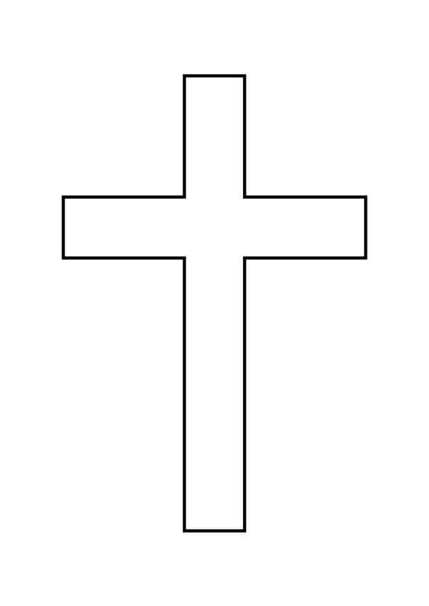 Dibujo de Cruz para Colorear y Imprimir