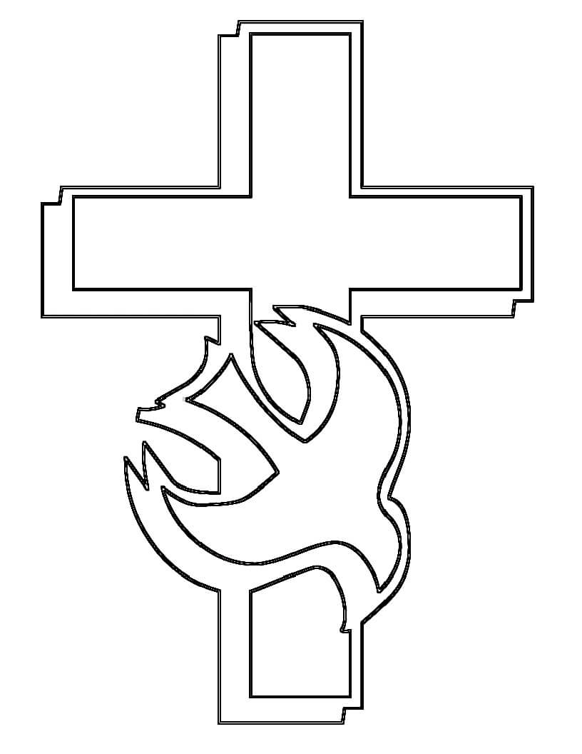 Dibujo de Cruz Rpirie para Colorear y Imprimir