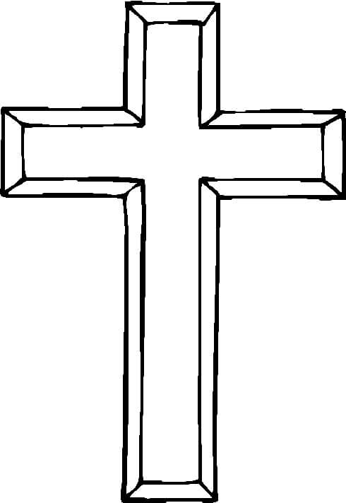 Dibujo de Dibujo Cruz Navidad para Colorear y Imprimir