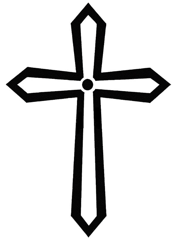 Dibujo de Estupendo Cruz para Colorear y Imprimir