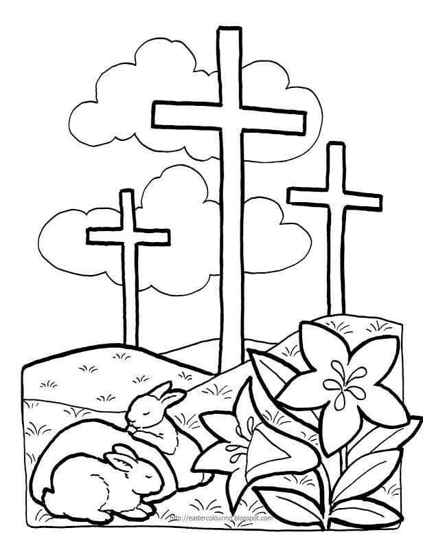 Cruz para Colorear
