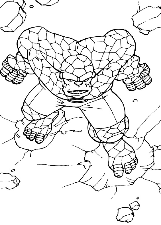 Dibujo de Cosa Fuerte para Colorear y Imprimir