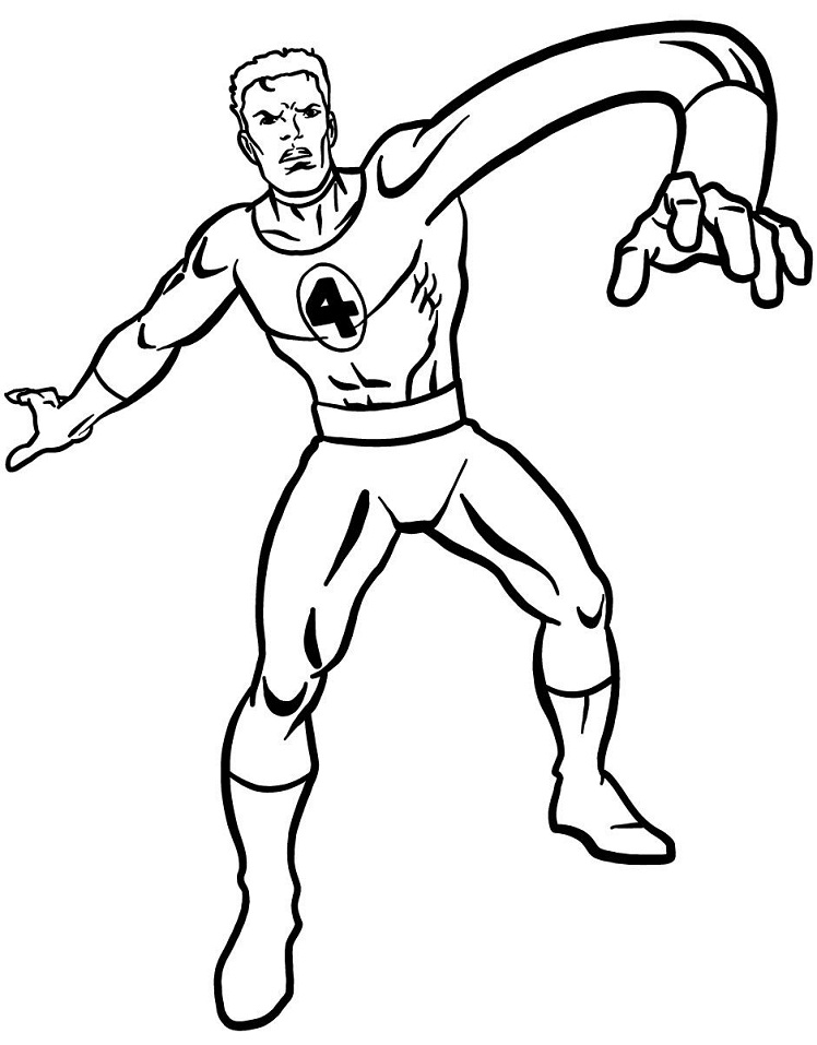 Dibujo de Señor Fantastico Reed Richards para Colorear y Imprimir
