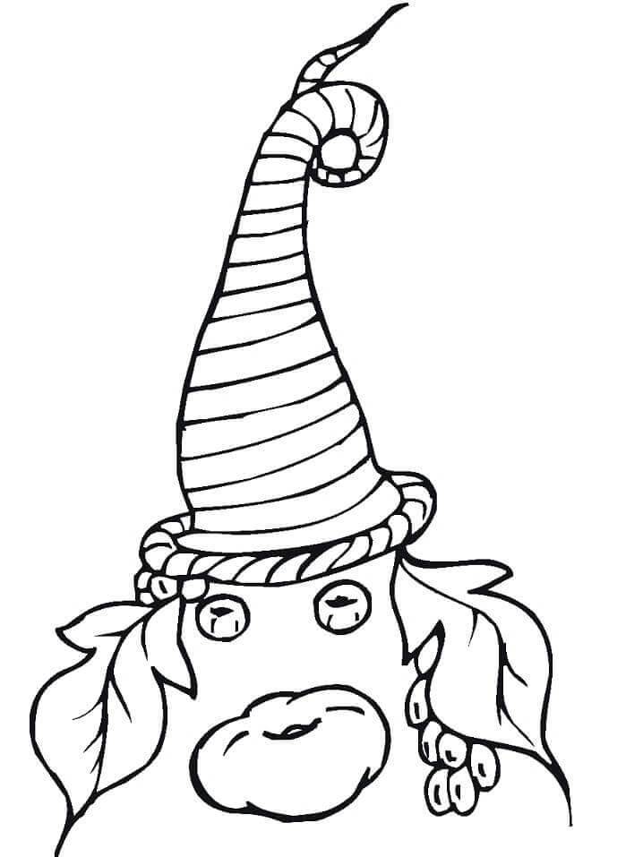 Dibujo de Cara de Cornucopia para Colorear y Imprimir